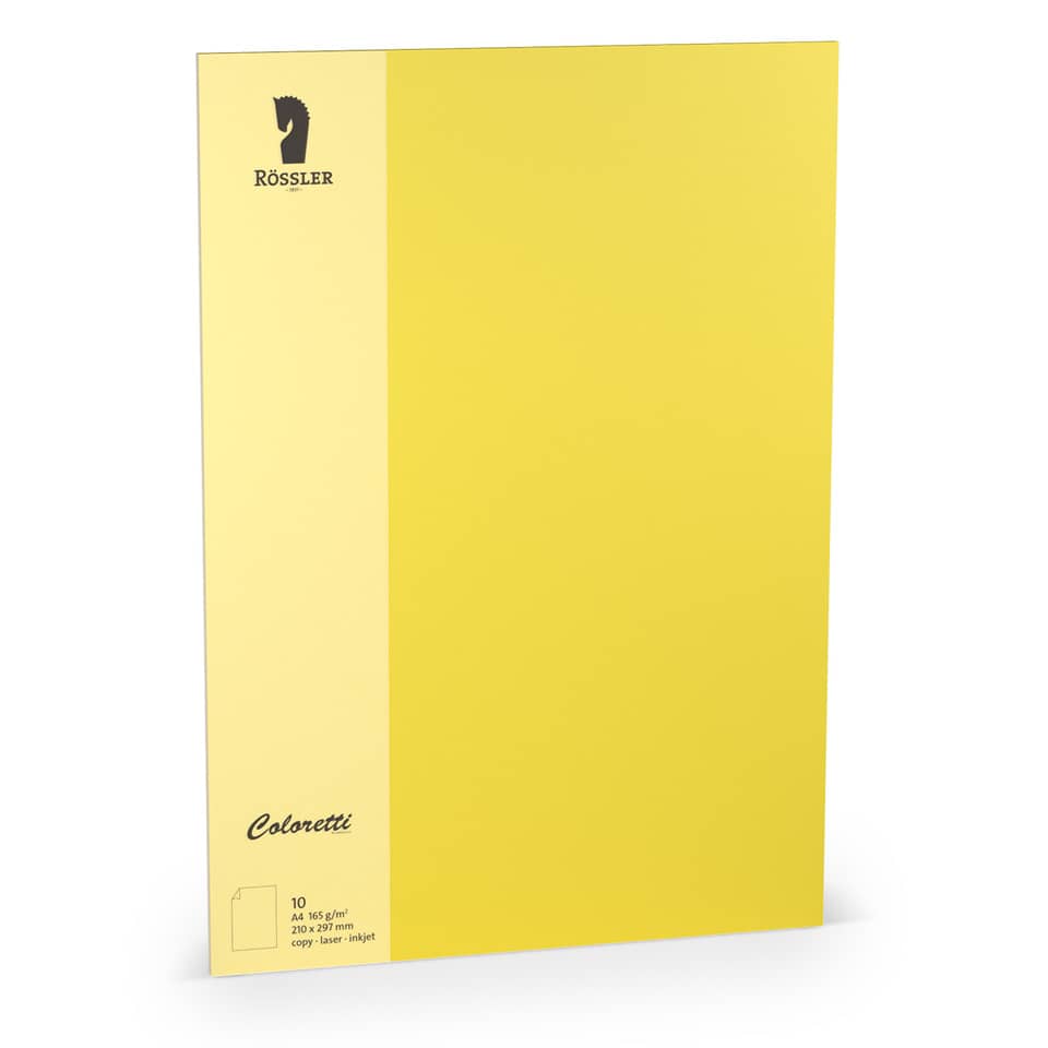 Coloretti Briefbogen - A4, 165g, 10 Blatt, goldgelb